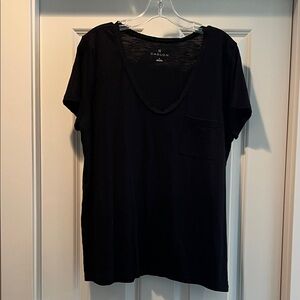 Set of 4 Caslon slub knit scoop neck t-shirt with pockets